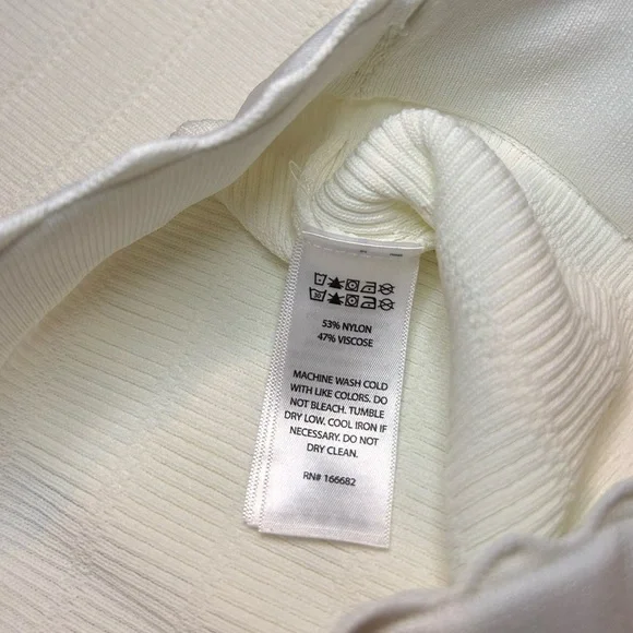 House of Harlow 1960 White Textured/Ribbed Knit Wide Leg Pants – Size M - Picture 5 of 5